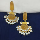 Marudhar Creations Gold Plated Matte Finish Dangler Earrings