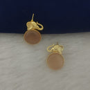 Marudhar Creations Gold Plated Matte Finish Stud Earrings