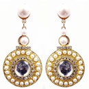 Soha Fashion Pearl Gold Plated Dangler Earrings - 1301102