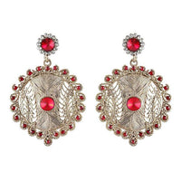 Tip Top Fashions Gold Plated Austrian Stone Dangler Earrings - 1301412