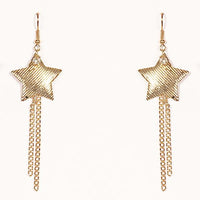 Urthn Star Shape Gold Plated  Dangler Earrings - 1301613