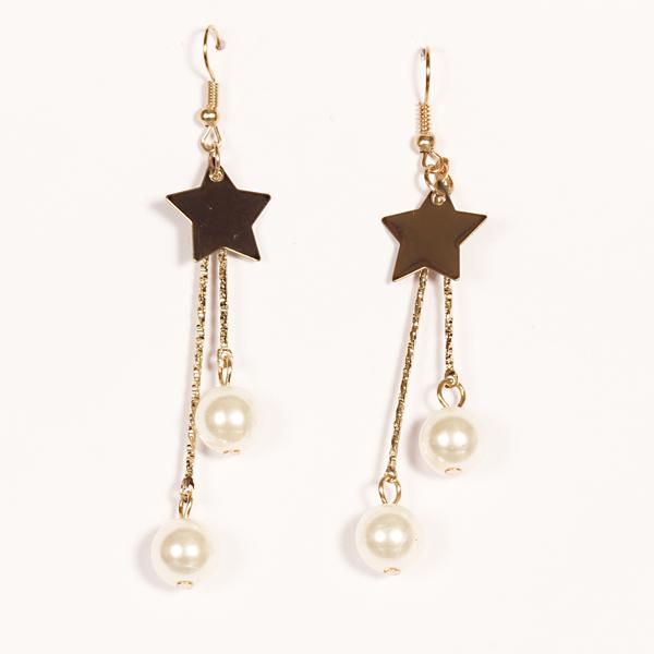 Urthn Gold Plated Star Design Dangler Earrings - 1301615