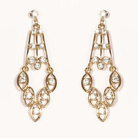 Urthn Austrian Stone Gold Plated Dangler Earrings - 1301628
