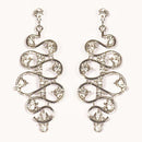 Urthn Austrian Stone Rhodium Plated Dangler Earrings - 1301634