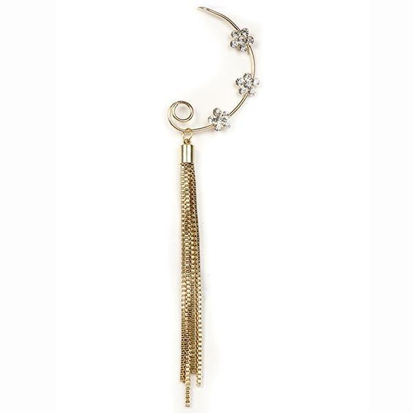 Urthn Gold Plated  White Austrian Stone Ear Cuff - 1302501