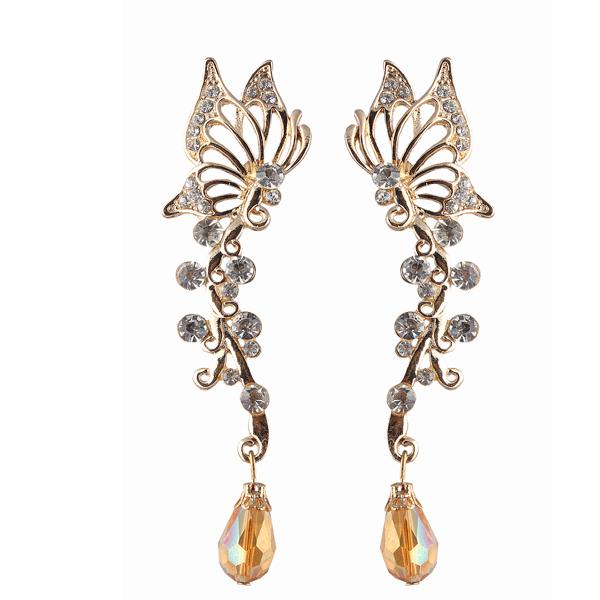 Urthn Austrian Stone Gold Plated Single Ear Cuff - 1302540