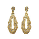 Kriaa Gold Plated Austrian Stone Dangler Earrings - 1302857