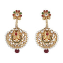 Kriaa Gold Plated Austrian Stone Dangler Earrings