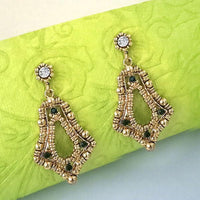 Urthn Austrian Stone Gold Plated Dangler Earrings - 1304722