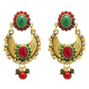 Kriaa Gold Plated Austrian Stone Dangler Earrings - 1304949A