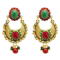 Kriaa Gold Plated Austrian Stone Dangler Earrings - 1304949A