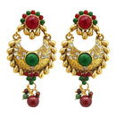 Kriaa Austrian Stone Gold Plated Dangler Earrings - 1304952A