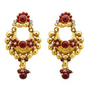 Kriaa Austrian Stone Gold Plated Dangler Earrings - 1304954