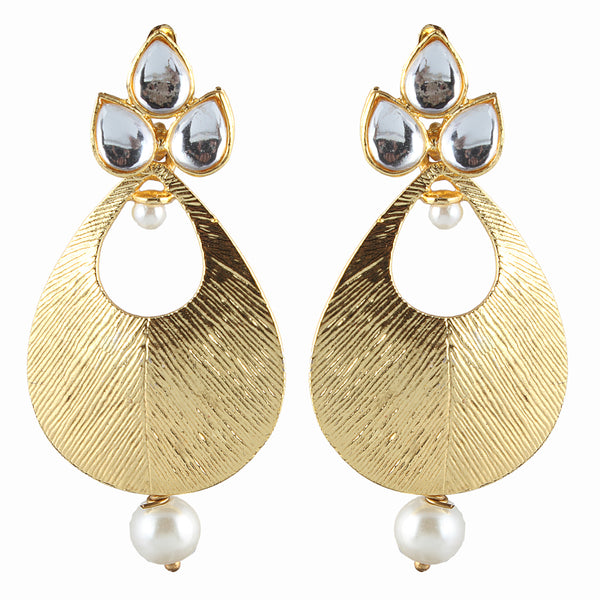 Amina Creation Gold Plated Dangler Earrings