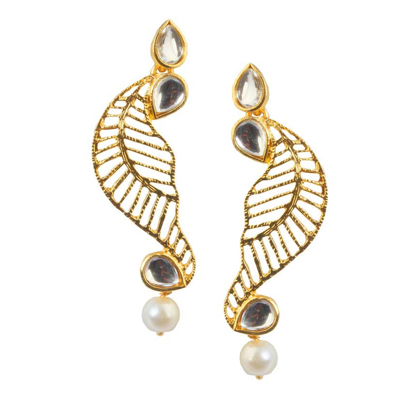 Amina Creation Gold Plated Dangler Earrings