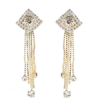 Tip Top Fashions Austrian Stone Gold Plated Dangler Earrings - 1306101