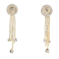 Tip Top Fashions Gold Plated Austrian Stone Dangler Earrings - 1306102