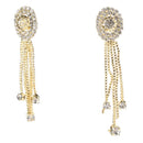 Tip Top Fashions Gold Plated Austrian Stone Dangler Earrings - 1306104