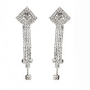 Eugenia Silver Plated Austrian Stone Dangle Earrings