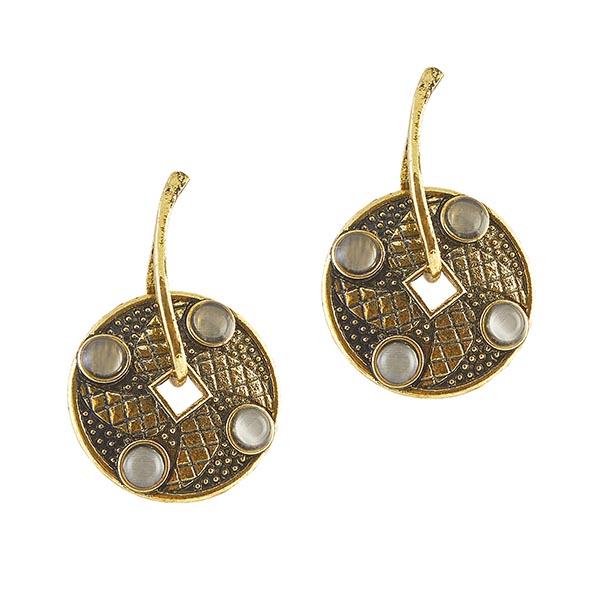 Urbana Antique Gold Plated  Dangler Earrings - 1306513