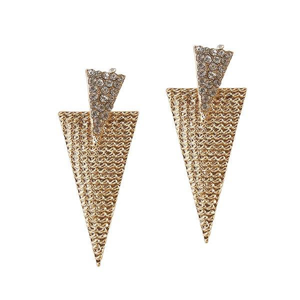 Urbana Austrian Stone Gold Plated  Dangler Earrings - 1306703