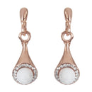 Urbana Glass Pearl Rose Gold Plated Dangler Earrings - 1306858