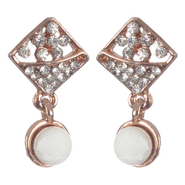 Urbana White Austrian Stone Gold Plated Earrings - 1306859