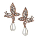 Urbana White Austrian Stone Gold Plated Earrings - 1306864