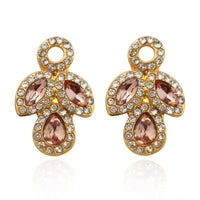 Kriaa Brown Austrian Stone Stud Earrings