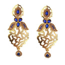 Kriaa Gold Plated Austrian Stone Dangler Earrings - 1307011B