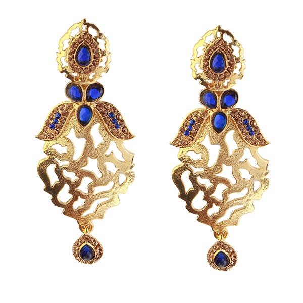 Kriaa Gold Plated Austrian Stone Dangler Earrings - 1307011B