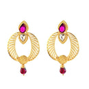 Kriaa Gold Plated Austrian Stone Dangler Earrings - 1307012A