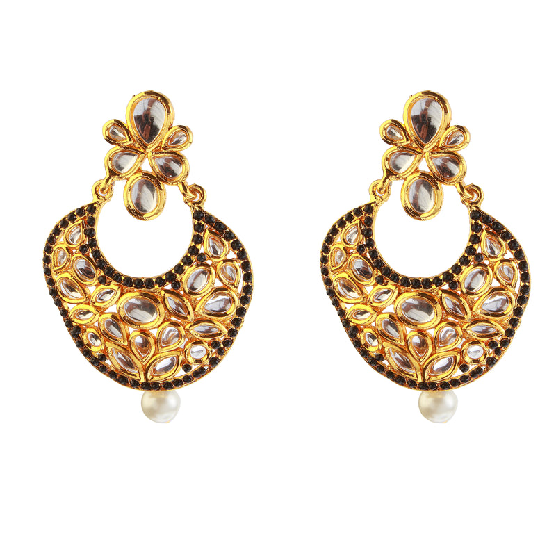 Amina Creation Gold Plated Dangler Earrings