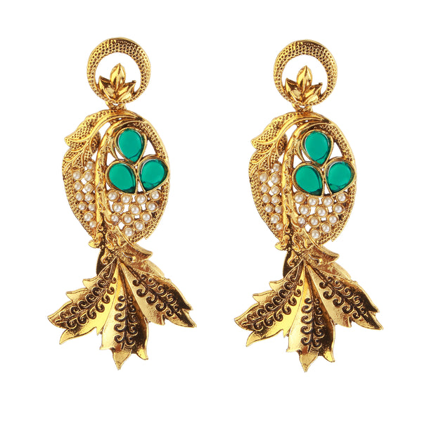 Amina Creation Gold Plated Dangler Earrings