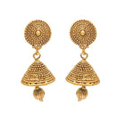 Kriaa Zinc Alloy Gold Plated Jhumki Earrings - 1307611