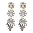 Jeweljunk Antique Gold Plated Austrian Stone Dangler Earrings - 1307729B