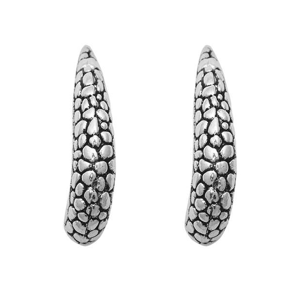 Urthn Rhodium Plated Stud Earrings - 1307921