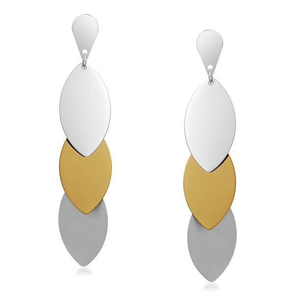 Urthn Two Tone Plated Dangler Earrings