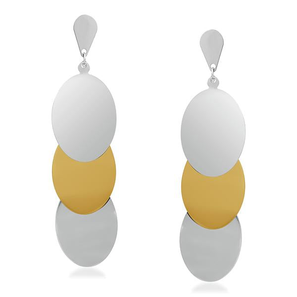 Urthn Two Tone Plated Dangler Earrings - 1307930