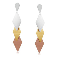 Urthn Two Tone Plated Dangler Earrings - 1307932