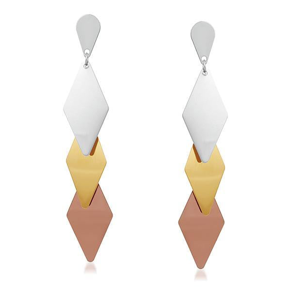Urthn Two Tone Plated Dangler Earrings - 1307932