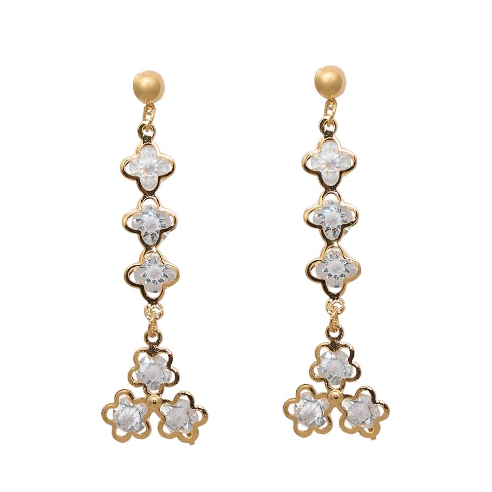 Urthn Gold Plated Austrian Stone Dangler Earrings - 1307945