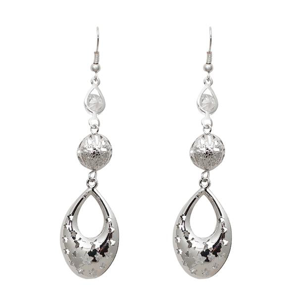 Urthn Austrian Stone Silver Plated Dangler Earrings - 1307950