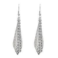 Kriaa Austrian Stone Rhodium Plated Dangler Earrings - 1307952