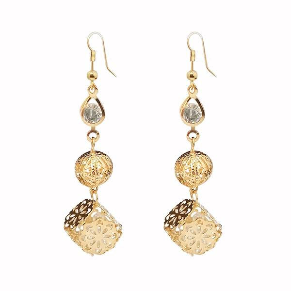 Urthn Gold Plated Stone Dangler Earrings - 1307967A