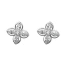 Morini Cubic Zirconia Diamond Floral Stud Earrings - 1308017