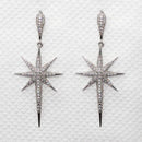 Romance Brass Cubic Zirconia Dangler Earrings - 1308037