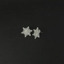 Urthn AD Stone Rhodium Plated Stud Earrings - 1308041B