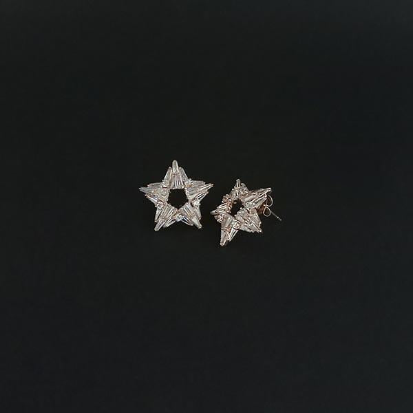 Urthn AD Stone Gold Plated Stud Earrings - 1308042C