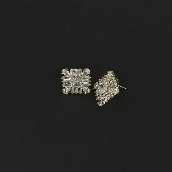 Urthn AD Stone Gold Plated Stud Earrings - 1308043A